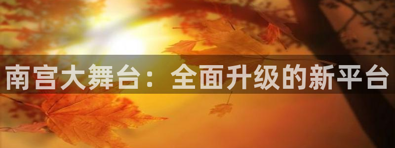 美狮贵宾会账号注册入口：南宫大舞台：全面升级的新平台