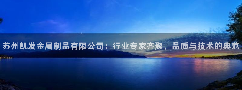 美狮贵宾会平台链接：苏州凯发金属制品有限公司：行业专家齐聚，品质与技术的典范