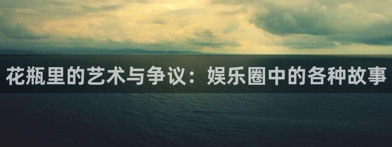 美狮贵宾会平台：花瓶里的艺术与争议：娱乐圈中的各种故事